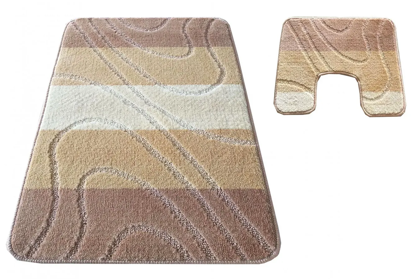 Zestaw beżowych dywaników do łazienki G7-H84
