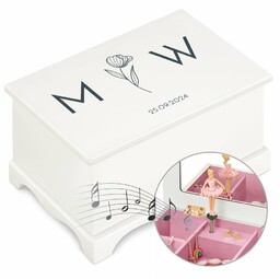 Szkatułka drewniana z pozytywką i nadrukiem dla pary na ślub