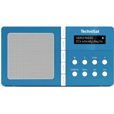 TechniSat TechniRadio 1 NRW-Edition  cyfrowego radia DAB +, UKW, przenośny, z pamięci masowej i 4 przyciski bezpośredniego wyboru na temat NRW-ulubionych stacji niebieski 0002/4998