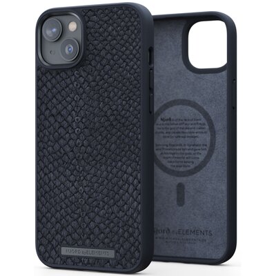 Njord by Elements Etui ze skóry łososia do iPhone 14 Plus czarny