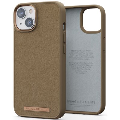 Njord by Elements Etui zamszowe do iPhone 14 Camel Comfort+