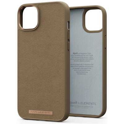 Njord by Elements Etui zamszowe do iPhone 14 Plus Camel Comfort+