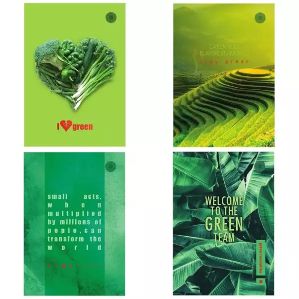 Brulion B5/96K kratkai Think Green (5szt) - Ziemia Obiecana