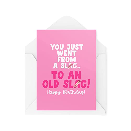 Śmieszne nowości kartki okolicznościowe | You Just Went From A... To An Old... | Urodzinowa siostra najlepsza przyjaciółka mama | przekomarzanie się zabawny żart | CBH1329