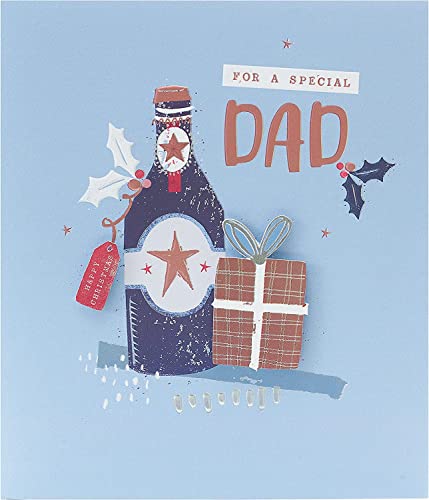 Kartka świąteczna dla taty - kartka świąteczna dla taty od córki/syna - kartka świąteczna dla niego - kartka z napisem 'Happy Christmas Dad
