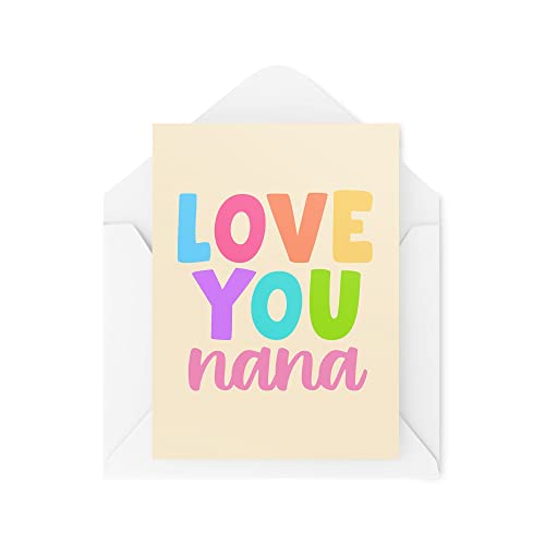 Śmieszne nowości kartki z życzeniami | Love You Nana | Urodziny Dzień Matki Babcia Nana Dziadek przekomarzanie się zabawny żart | CBH1285