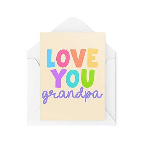 Śmieszne nowości kartki z życzeniami | Love You Grandpa | Urodziny Dzień Ojca dziadek Thinking Of You Banter Funny Joke | CBH1295