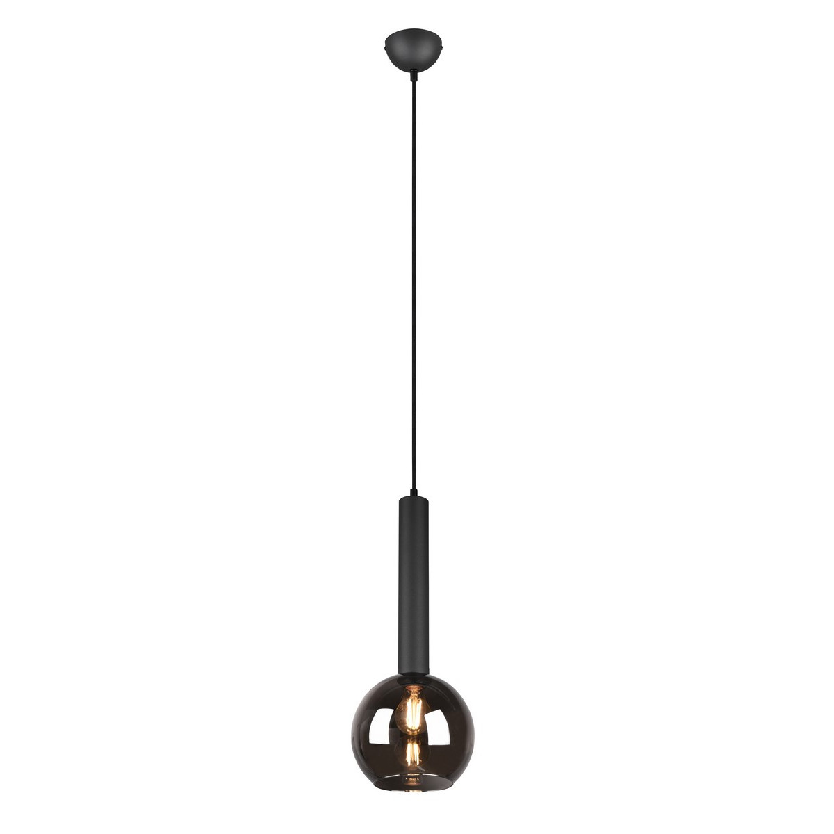 Trio Clayton 310300132 lampa wisząca zwis 1x28W E27 czarna
