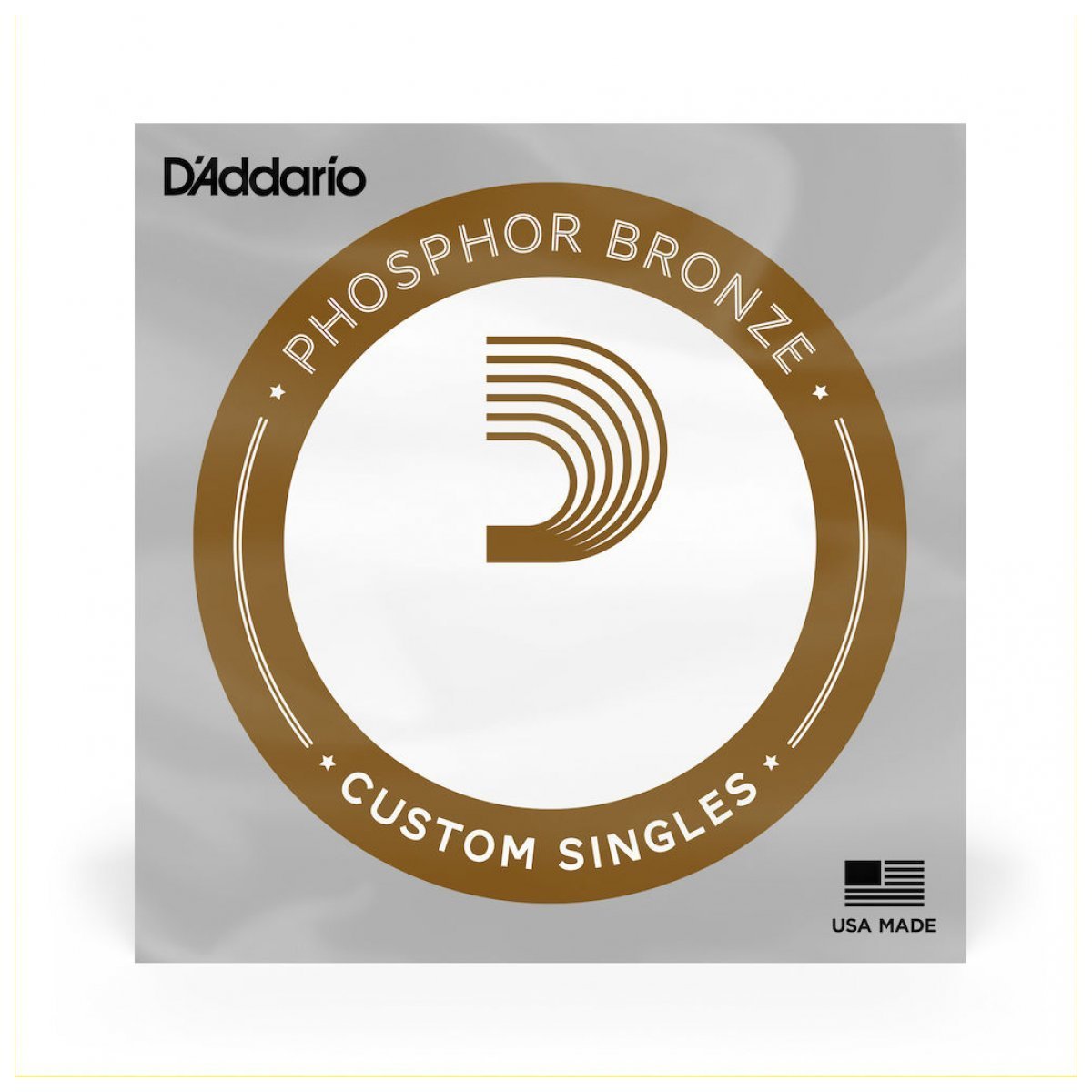 D'Addario PB022 Phosphor Bronze pojedyncza struna do gitary akustycznej .022