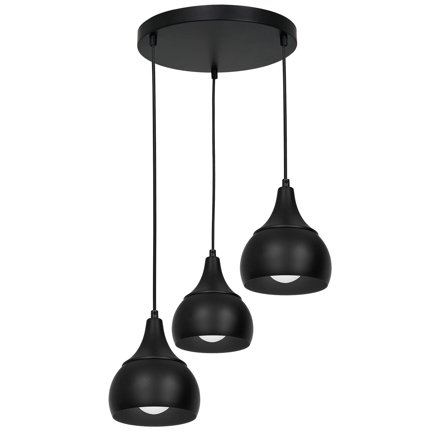 Luminex Aktan 3376 Lampa wisząca zwis 3x60W E27 czarny