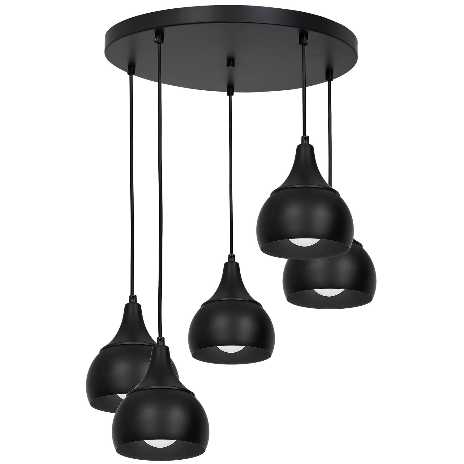 Luminex Aktan 3377 Lampa wisząca zwis 5x60W E27 czarny
