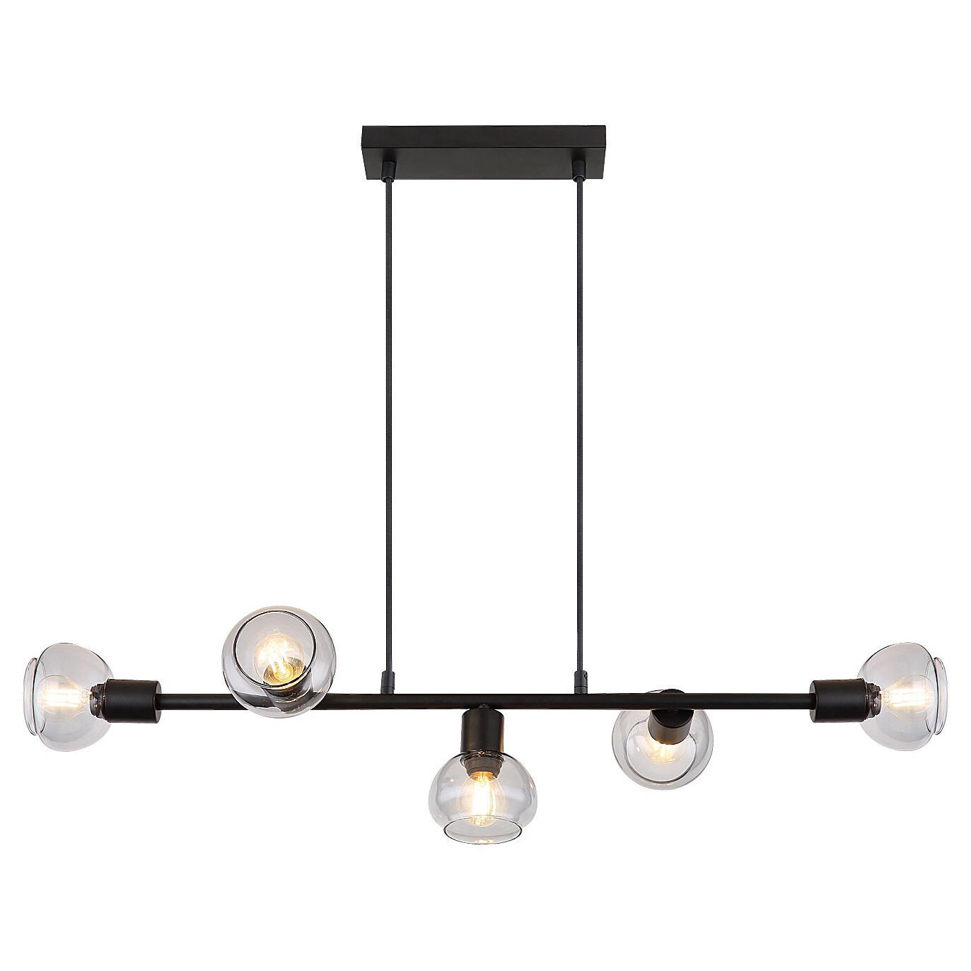 Rabalux Sullivan 3297 lampa wisząca zwis 5x40W E14 dymiona/czarna