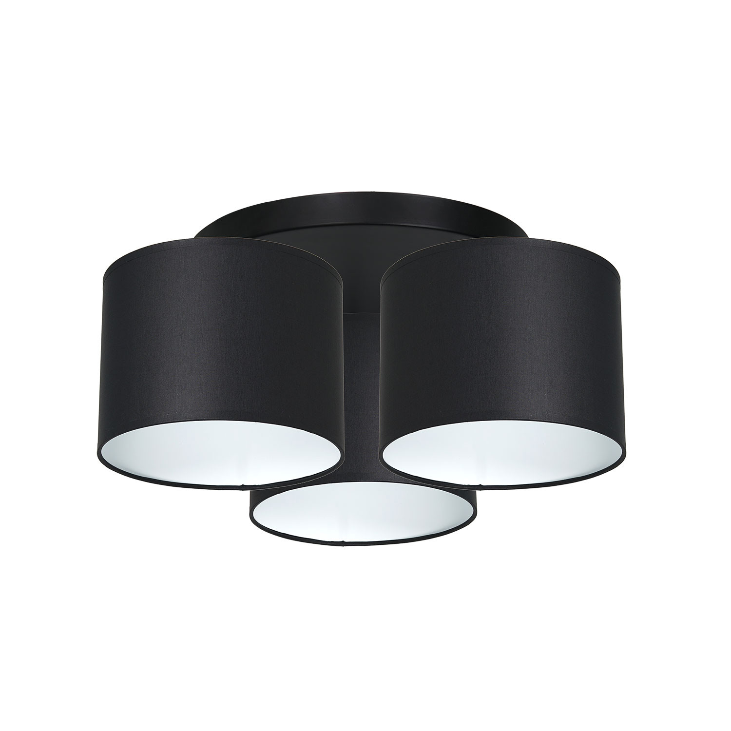 Luminex Arden 3469 Plafon Oprawa sufitowa 3x60W E27 czarny/biały