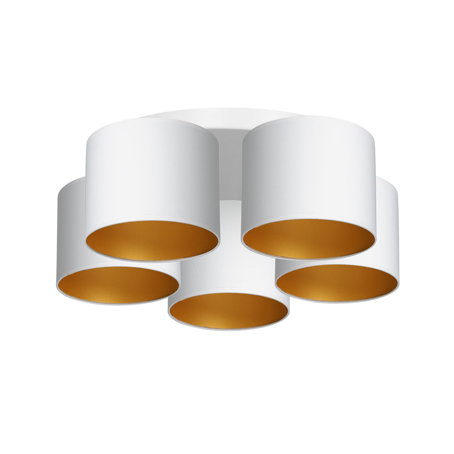 Luminex Arden 3444 Plafon Oprawa sufitowa 5x60W E27 biały/złoty
