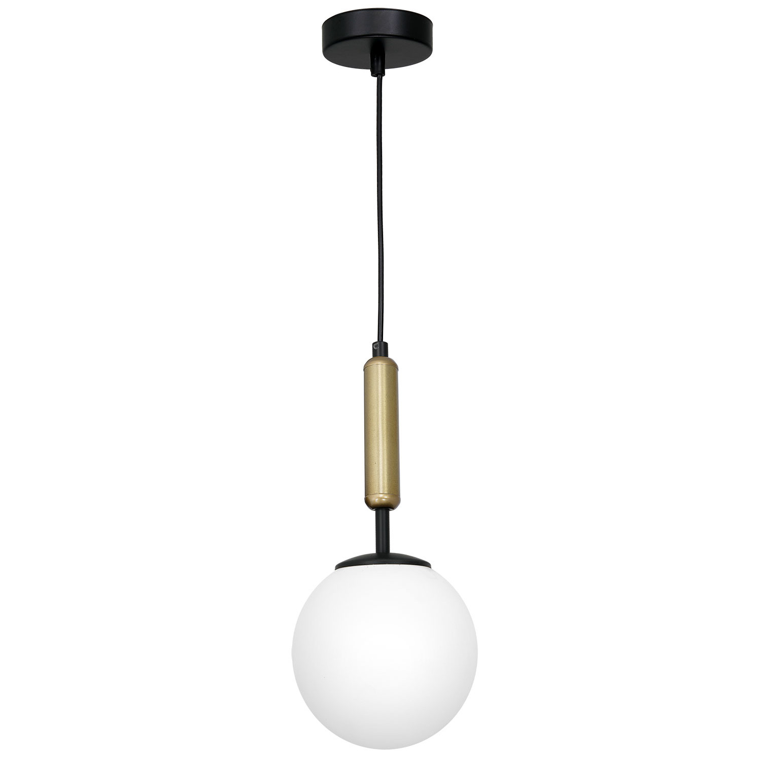 Luminex Spira 3336 lampa wisząca zwis 1x60W E14 czarny/złoty