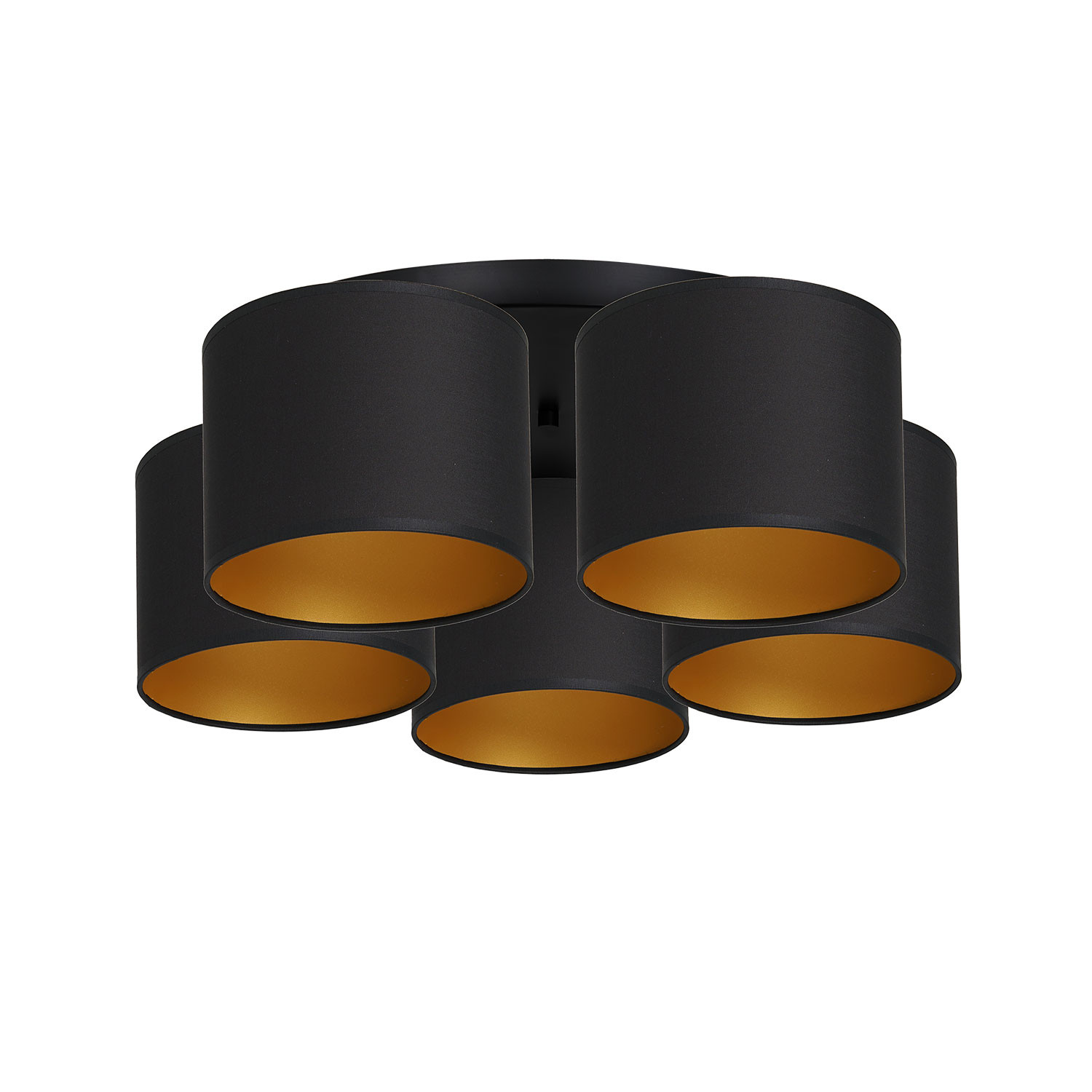 Luminex Arden 3489 Plafon Oprawa sufitowa 5x60W E27 czarny/złoty