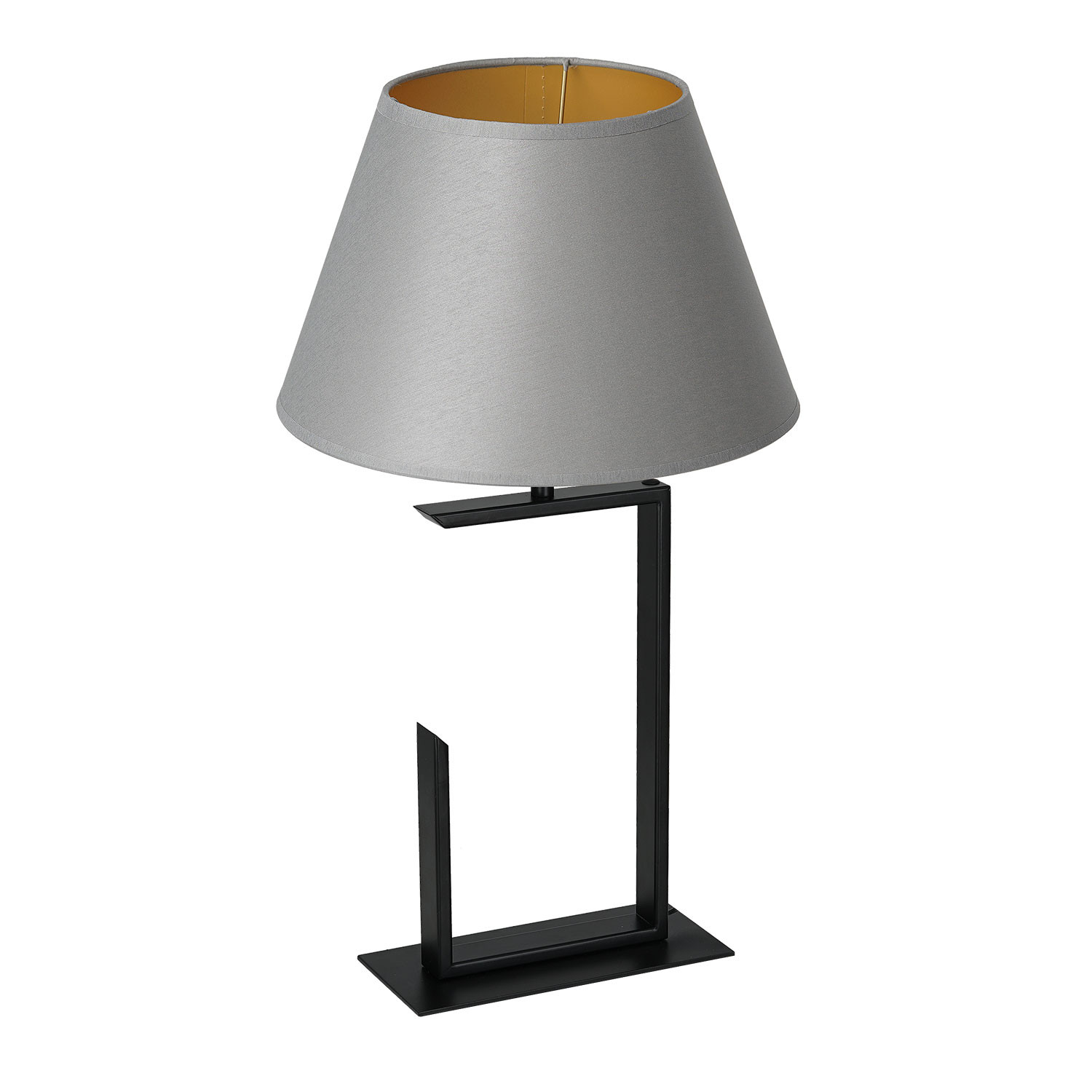 Luminex H 520 Black 3411 Lampa stołowa lampka 1x60W E27 czarny/szary/złoty