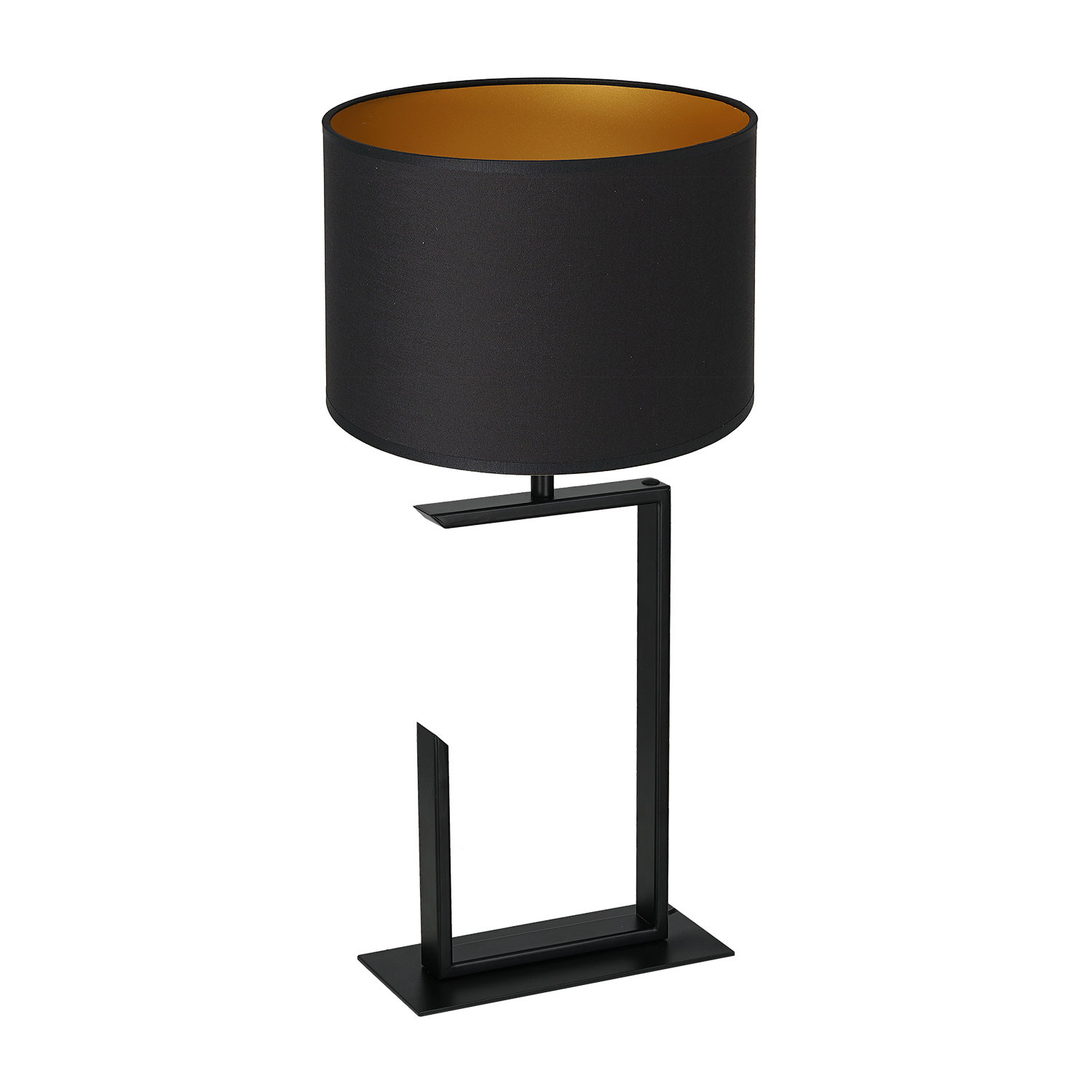 Luminex H 520 Black 3417 Lampa stołowa lampka 1x60W E27 czarny/złoty
