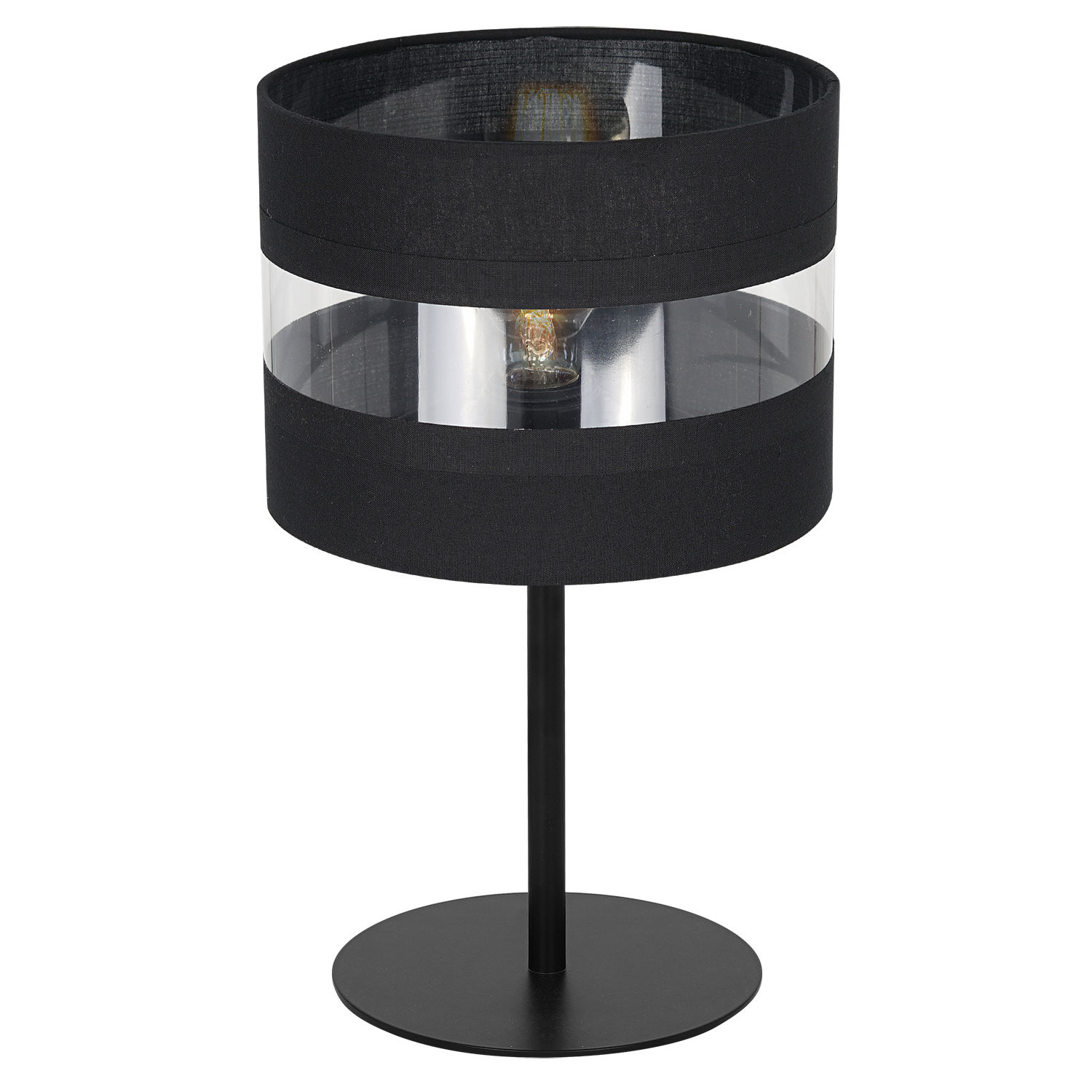Luminex Havard 1851 lampa stołowa lampka 60W E27 czarna/transparentna