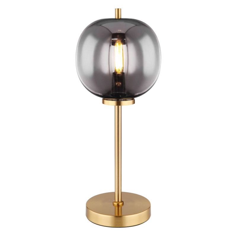 Globo Blacky 15345TMM lampa stołowa lampka 1x40W E14 dymiona/mosiądz