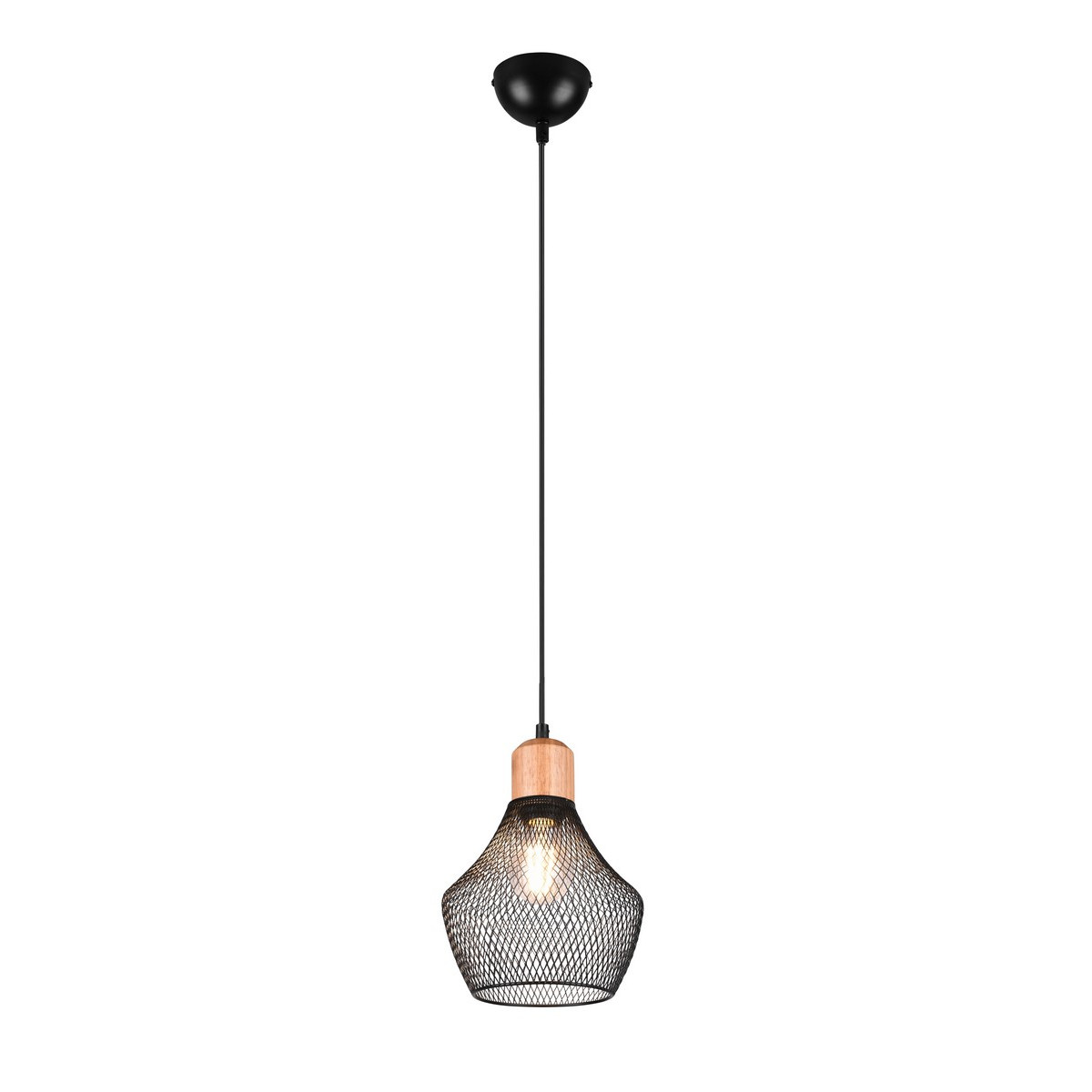 Trio Rl Valeria R31281032 lampa wisząca zwis 1x40W E27 czarna