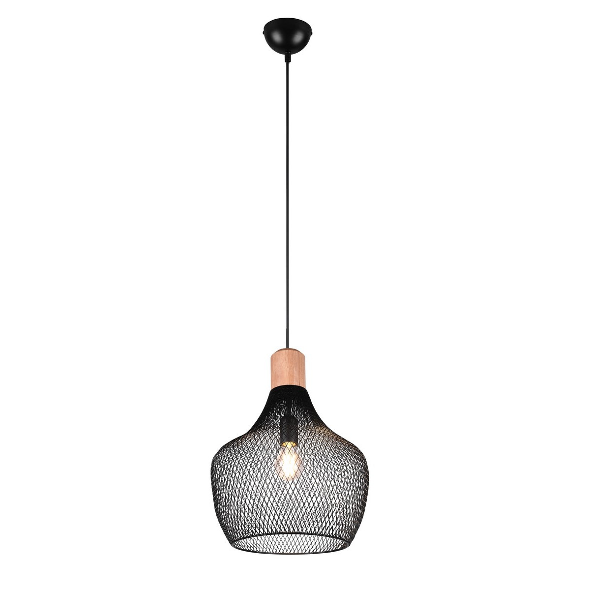 Trio Rl Valeria R31281932 lampa wisząca zwis 1x40W E27 czarna