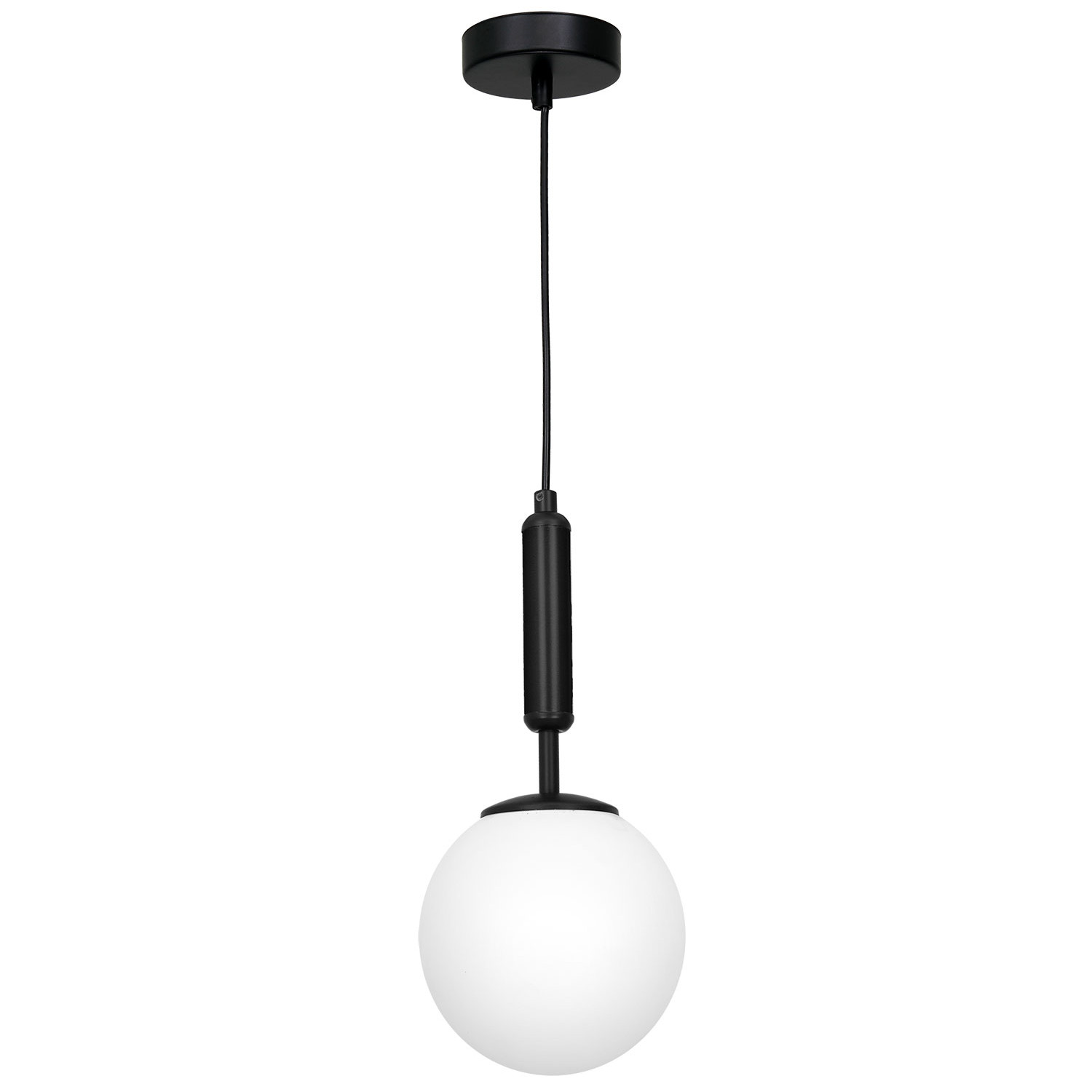 Luminex Spira 3328 Lampa wisząca zwis 1x60W E14 czarny/transparentny