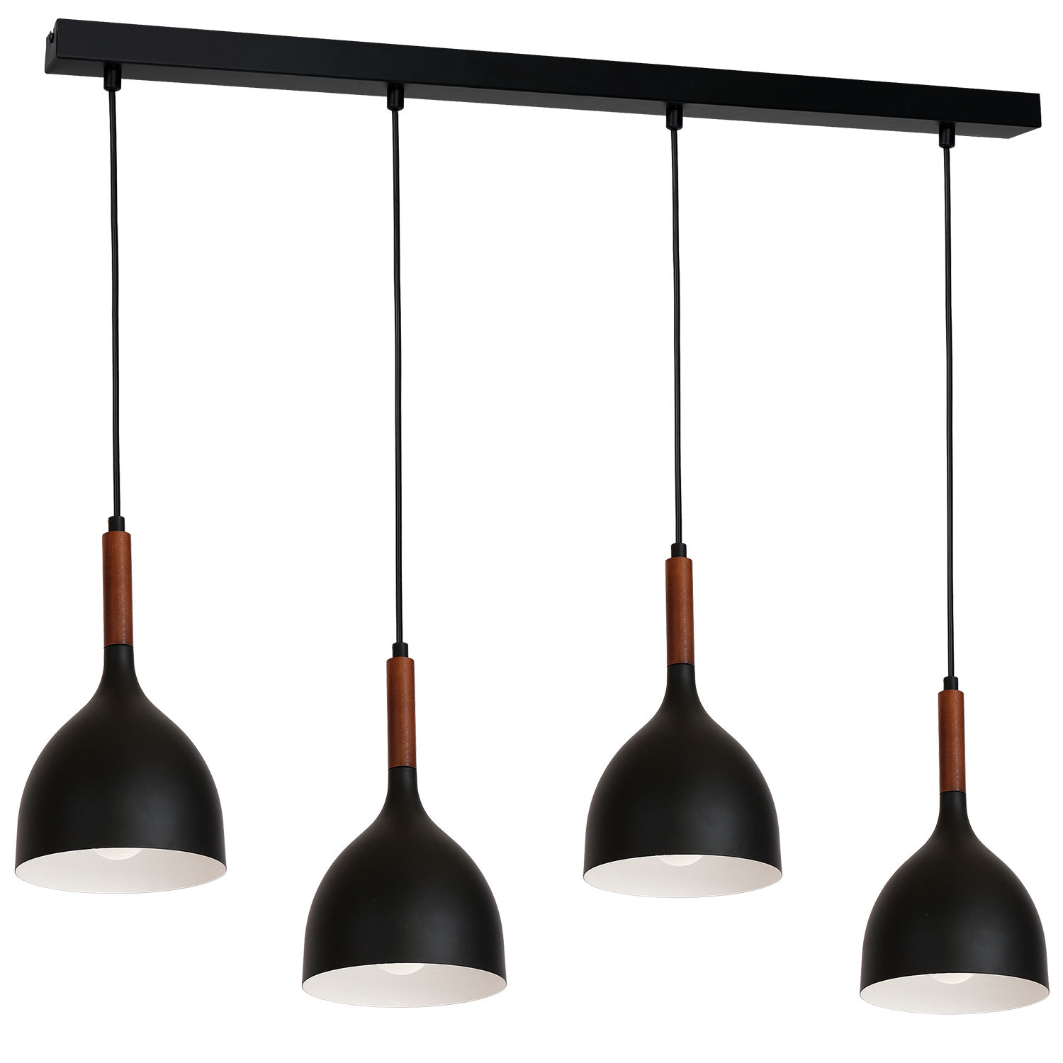 Luminex Noak 3707 lampa wisząca zwis 4x60W E27 czarny/naturalny