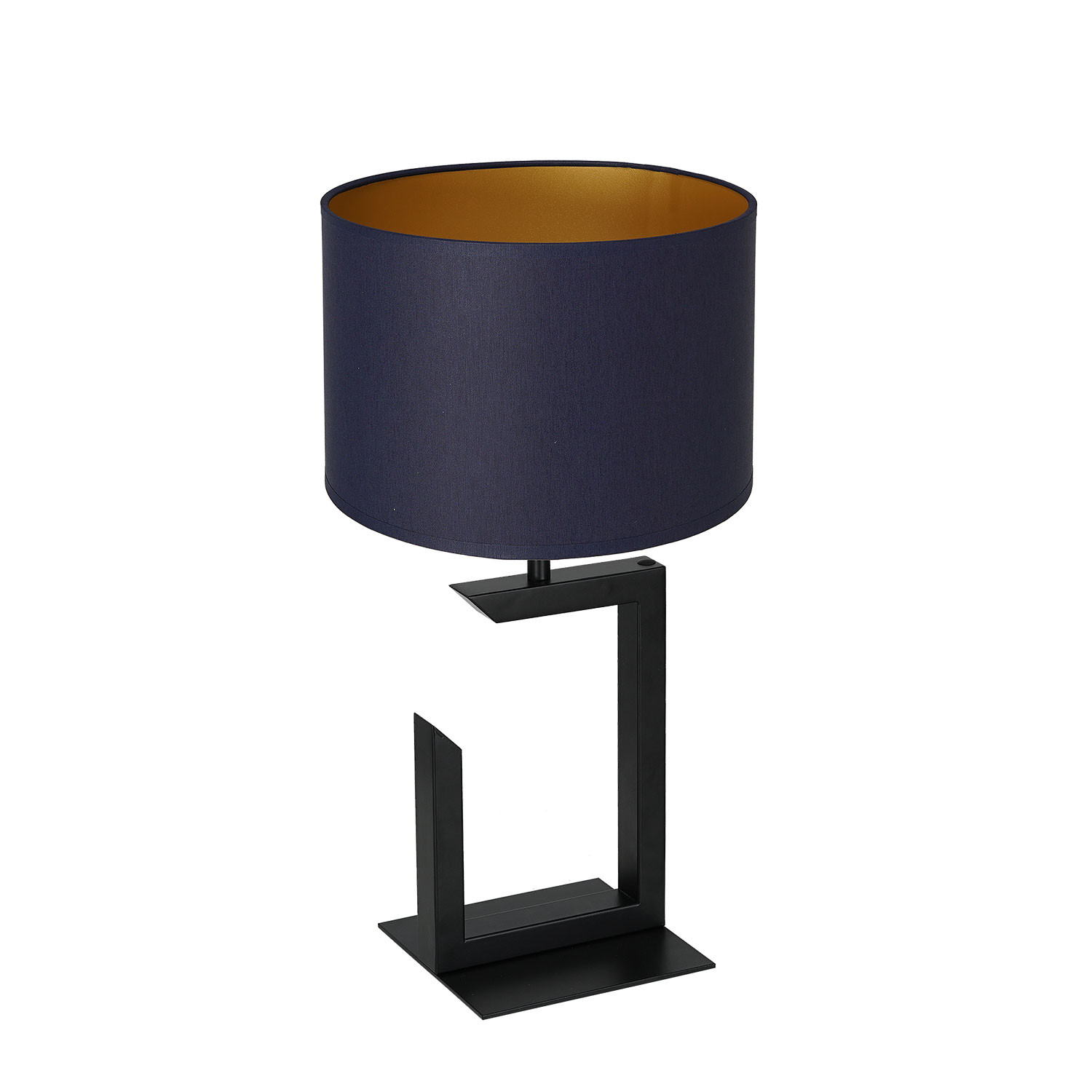 Luminex H 450 Black 3406 Lampa stołowa lampka 1x60W E27 czarny/niebieski/złoty