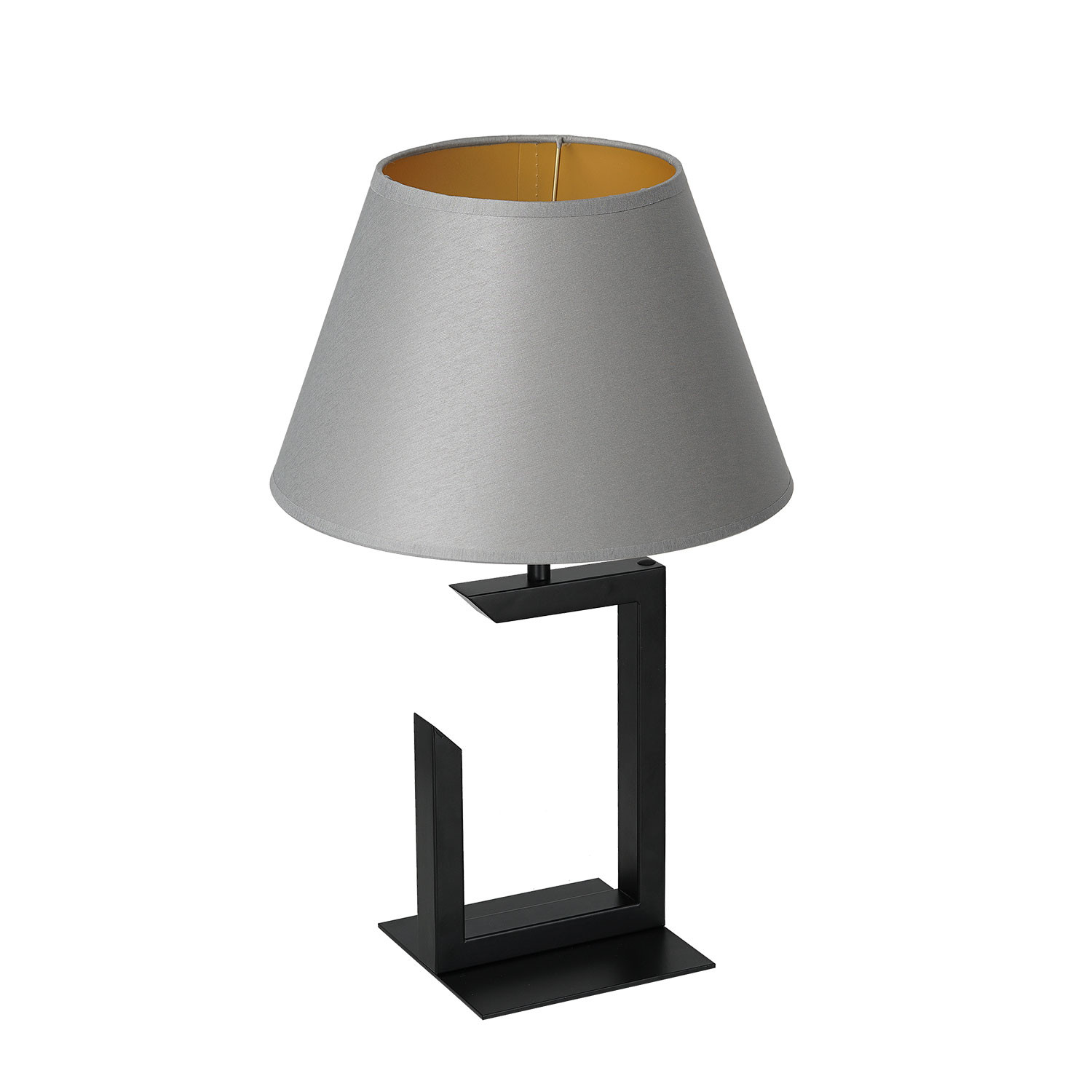 Luminex H 450 Black 3397 Lampa stołowa lampka 1x60W E27 czarny/szary/złoty