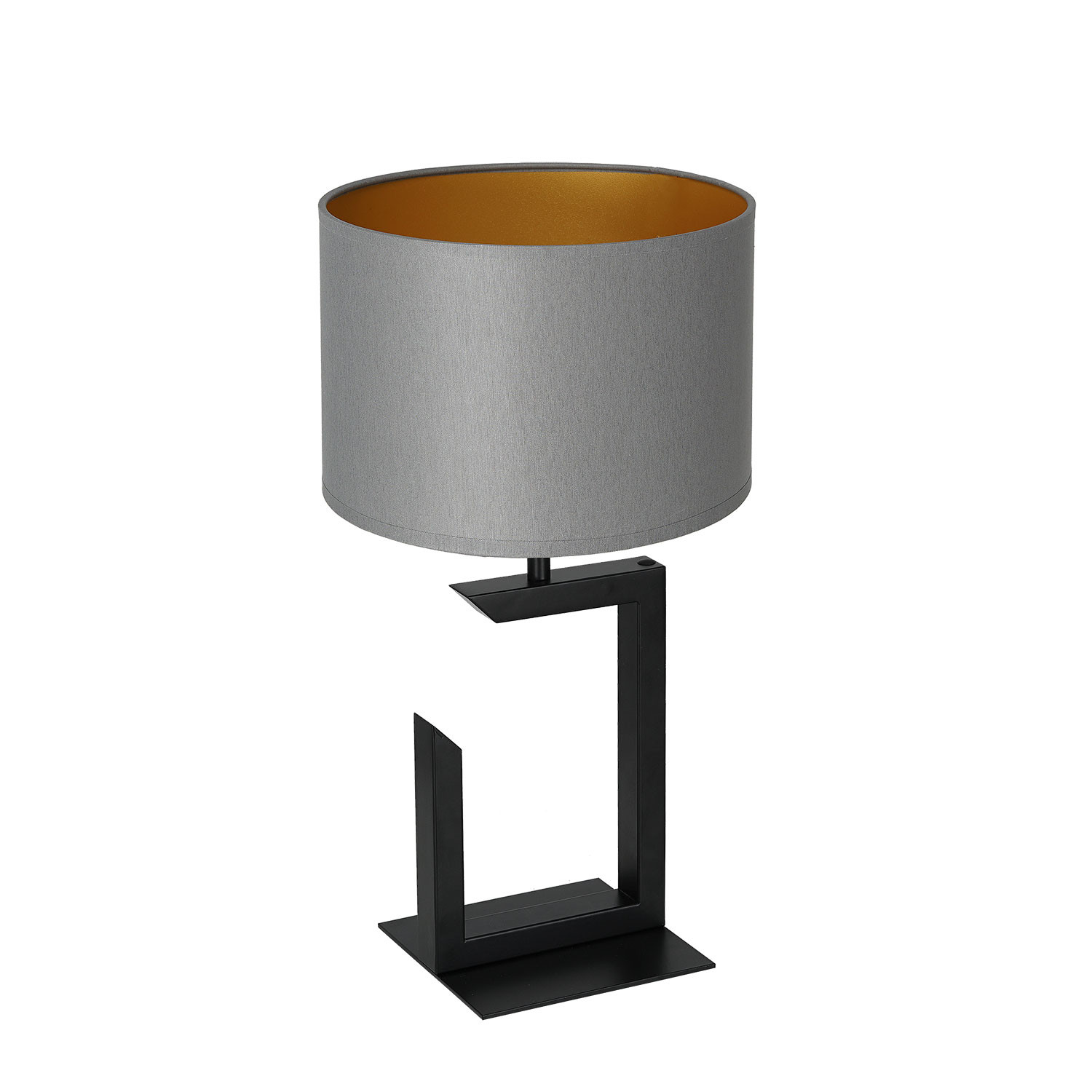 Luminex H 450 Black 3404 Lampa stołowa lampka 1x60W E27 czarny/szary/złoty