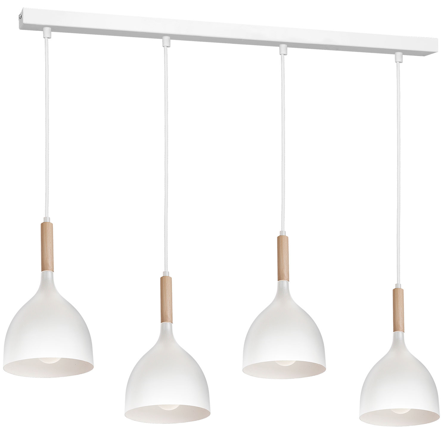 Luminex Noak 3710 lampa wisząca zwis 4x60W E27 biały/naturalny