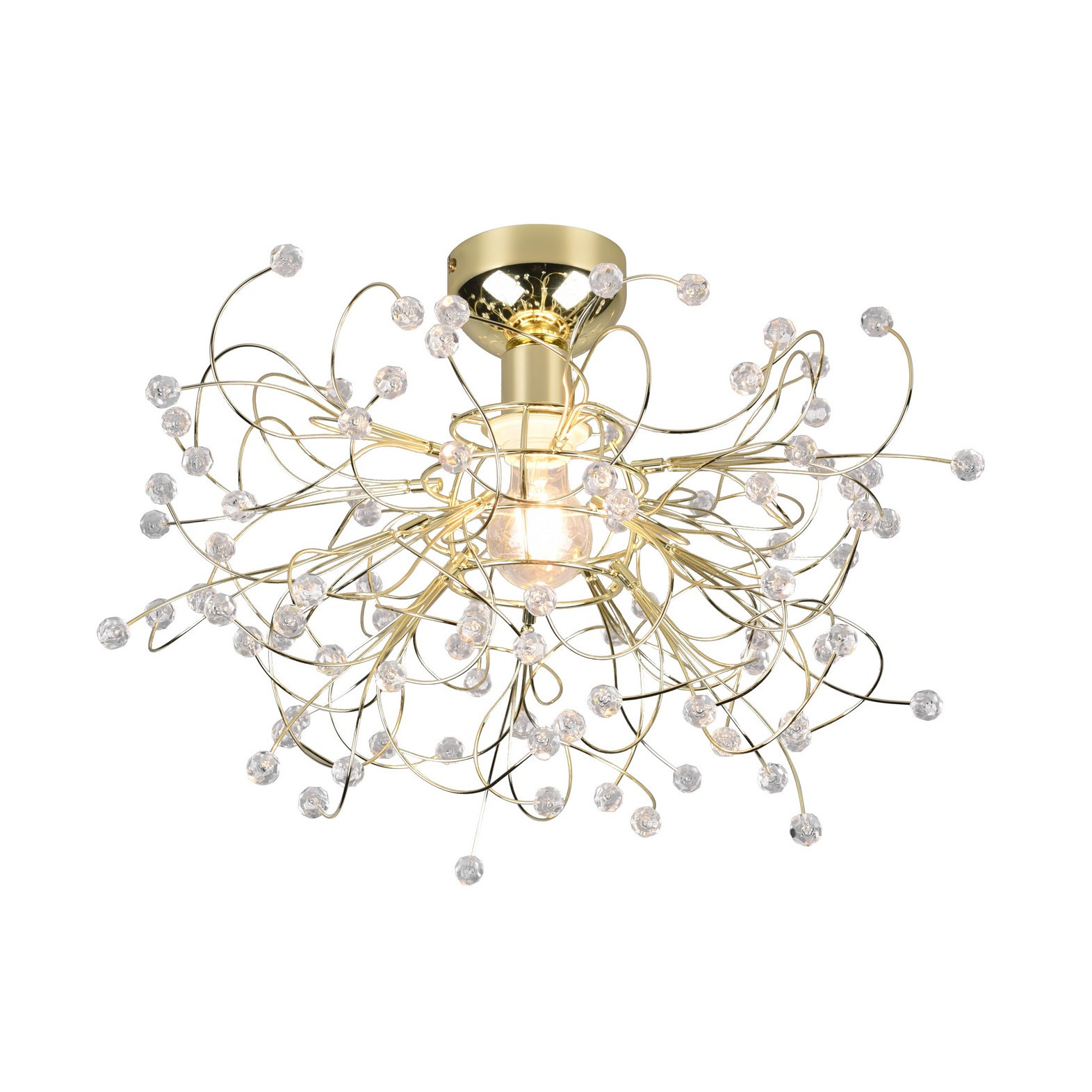Trio Rl Gloria R61311003 plafon lampa sufitowa 1x40W E27 złoty