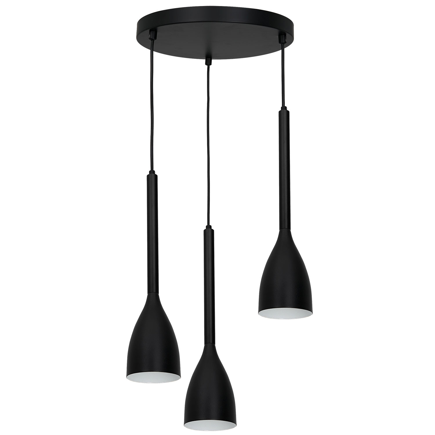 Luminex Istappar 3297 lampa wisząca zwis 3x60W E27 czarny
