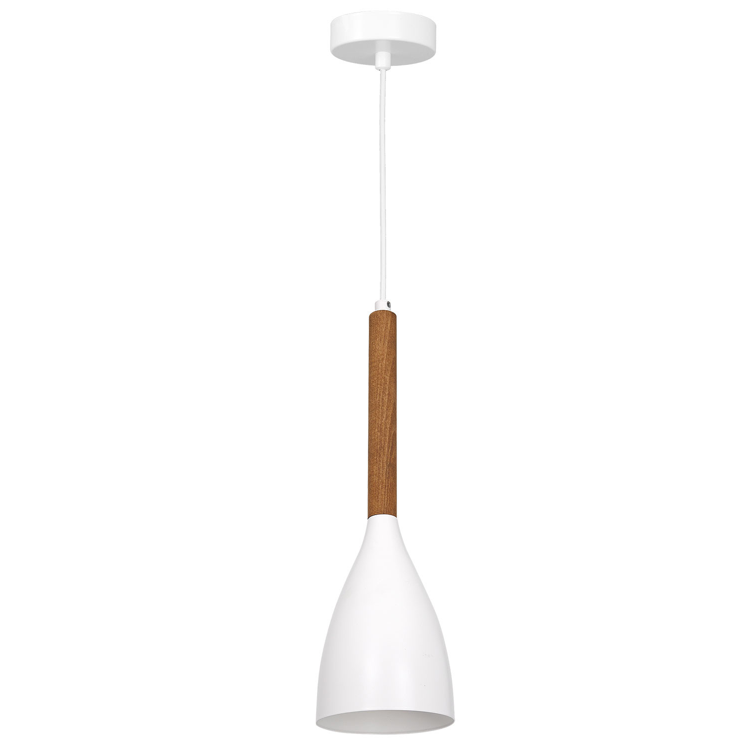 Luminex Muza New 3172 lampa wisząca zwis 1x60W E27 biała/naturalna