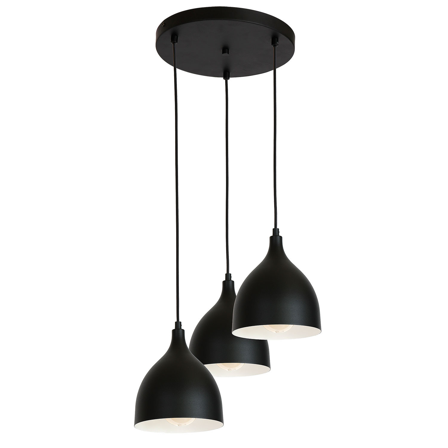 Luminex Noak 1880 lampa wisząca zwis 3x60W E27 czarna