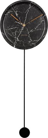Zegar ścienny Pendule Longue Marble czarny