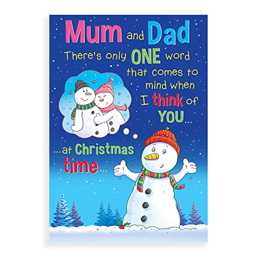 Humorystyczna kartka świąteczna Mama i Tata - 23 x 15 cm - Regal Publishing