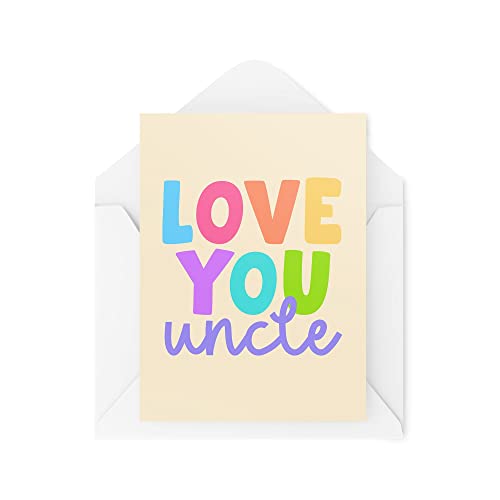 Śmieszne nowości kartki z życzeniami | Love You Uncle | Urodzinowy wujek od siostrzeńca od siostrzenicy Thinking Of You przekomarzanie się zabawny żart | CBH1297