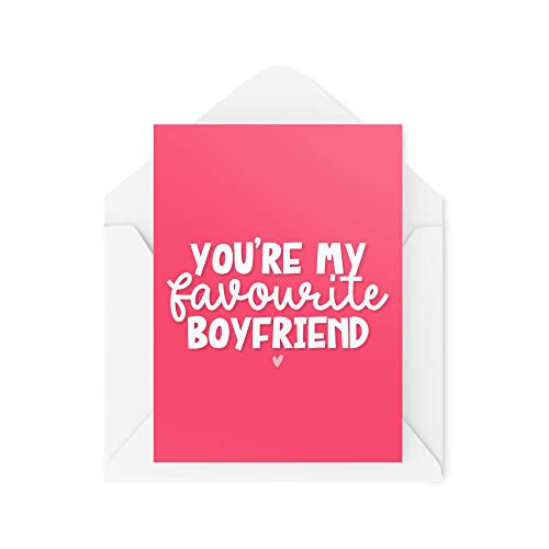 Śmieszne nowości kartki z życzeniami | Jesteś moim ulubionym chłopakiem | Rocznica urodziny chłopak dziewczyna przekomarzanie się zabawny żart | CBH1270