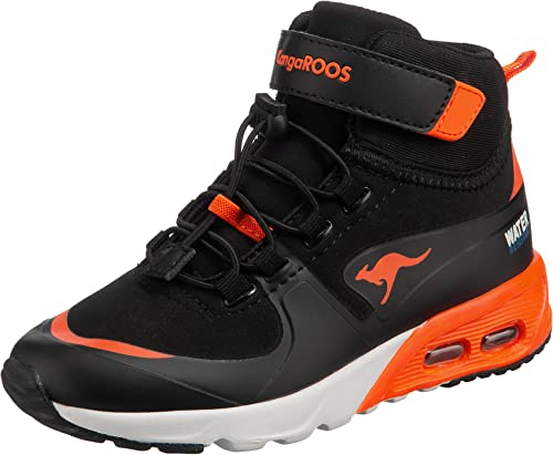 sneakersy high kx hydro chłopięce, Jet Black Neon Orange, 39 eu