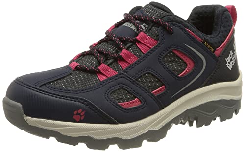 Jack Wolfskin Vojo Texapore Low K Buty Outdoorowe Unisex, Ciemnoniebieski Różowy, 34 EU