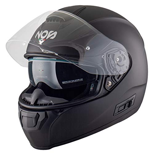 KASK MOTOCYKLOWY NOS NS-6, SM, BLACK MATT
