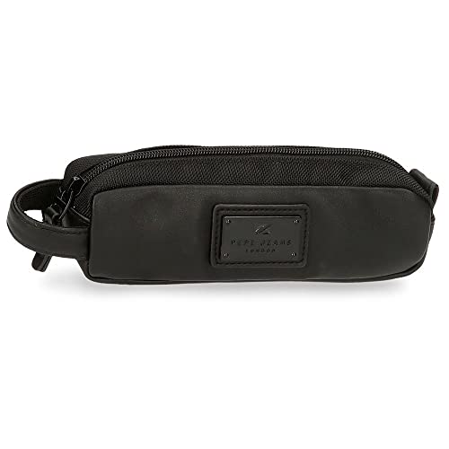 Pepe Jeans Soho piórnik, czarny, 19 x 5 x 3,5 cm, poliester i PU, wielokolorowy (wielokolorowy), única, etui, różnokolorowy (różnokolorowy), única, etui