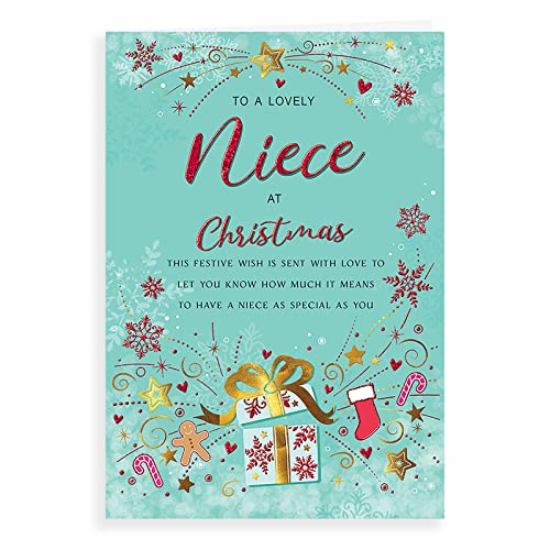 Nowoczesna kartka świąteczna siostrzenica - 23 x 15 cm - Regal Publishing