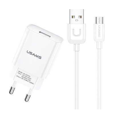 Usams Szybka Ładowarka Usams T21 2.1A + kablem micro Usb