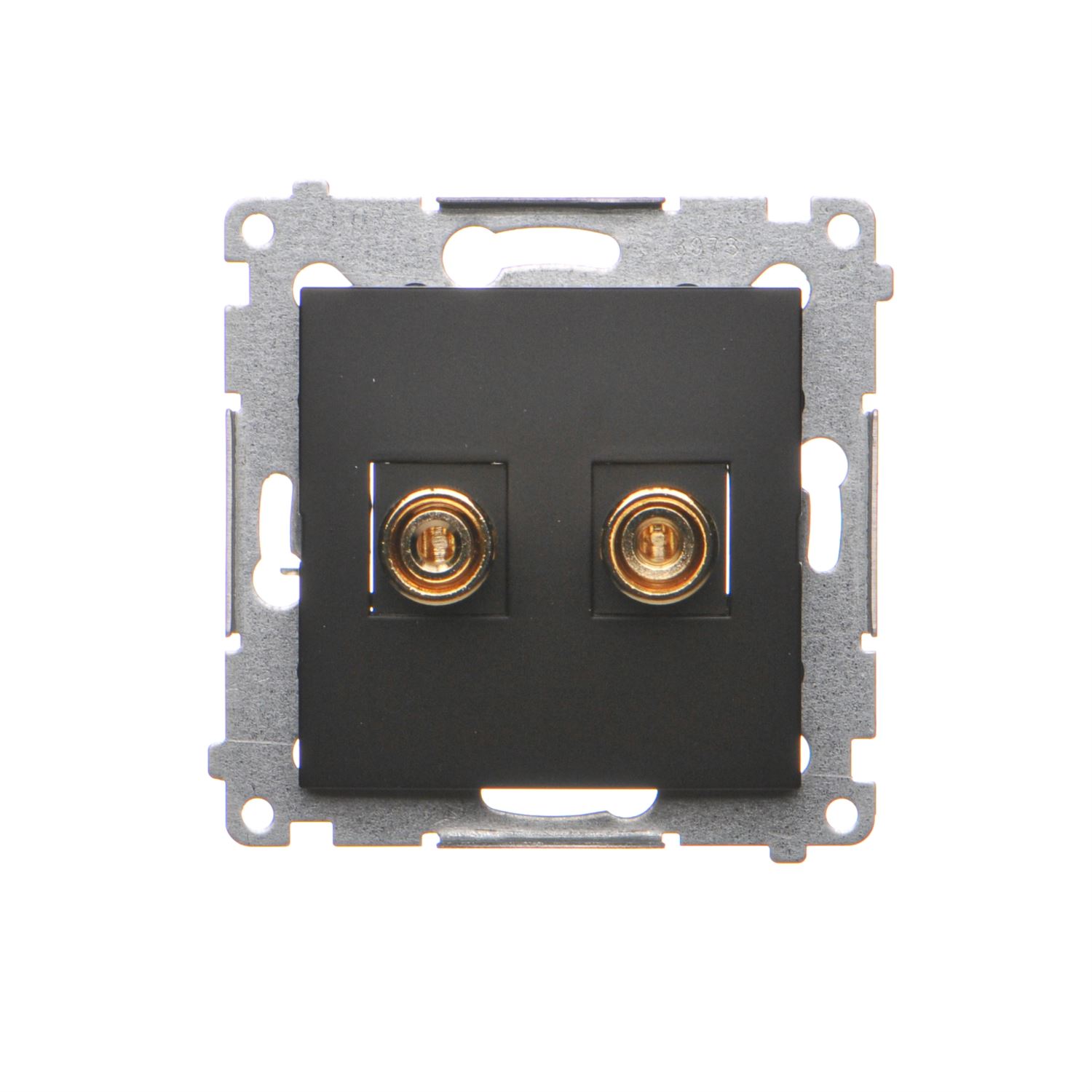 Kontakt Simon Simon 54 Gniazdo głośnikowe pojedyncze (moduł). Przekrój przewodów dla wyjścia do 6 mm2 czarny mat DGL2.01/49 DGL2.01/49