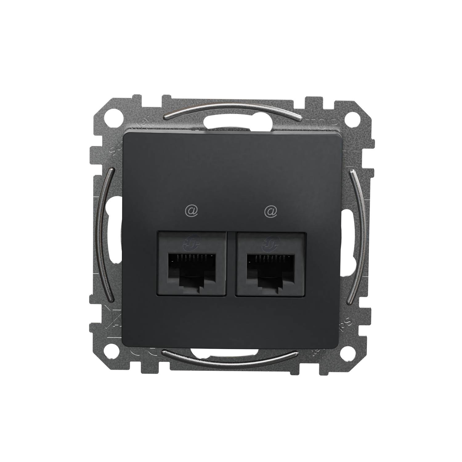 Gniazdo komputerowe podwójne RJ45 Schneider Sedna Design SDD114462 kategoria 6 UTP czarny antracyt Design  Elements