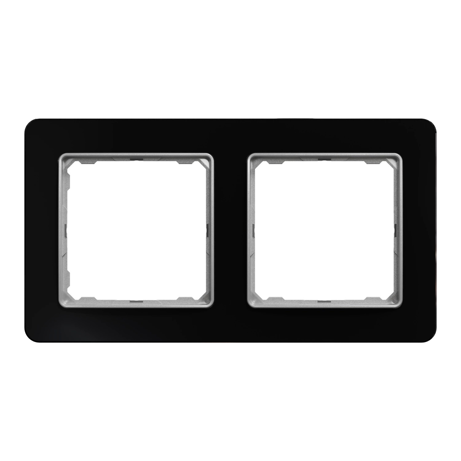 Ramka podwójna Schneider Sedna Elements SDD361802 szkło czarne Design Elements