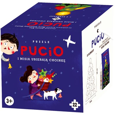 Nasza Księgarnia Puzzle 22 elementy Pucio i Misia ubierają choinkę 5_802582